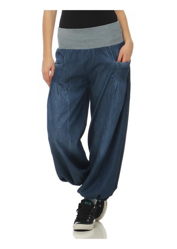 Damen pumphose denim look - pumphose, im