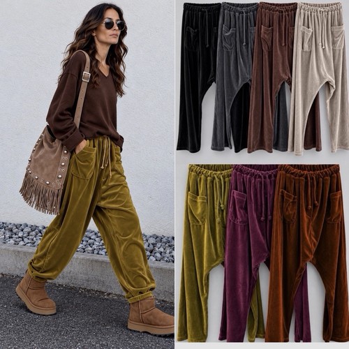 Damen baggy samt versch farben - baggy, versch.farben
