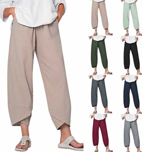 Damen leinenhose leinen italy - leinen,