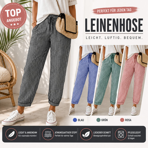 Italy hose damen leinenhose - italy,